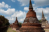 Ayutthaya, Thailand. Wat Phra Ram, a series of minorchedi located south of the main chedi. 